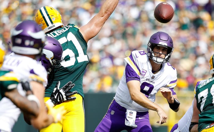 In Week 2, Kirk Cousins threw for 425 yards and four touchdowns in a tie with the Packers.